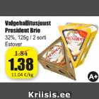 Valgehallitusjuust President Brie