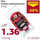 Allahindlus - Nõo Krakovi poolsuitsuvorst 270 g