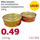 Allahindlus - Minu konserv kilu tomatikastmes, kalapallid tomatikastmes 240 g