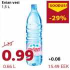 Allahindlus - Evian vesi 1,5 L