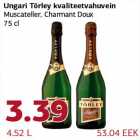 Allahindlus - Ungari Törley kvaliteetvahuvein Muscateller, Charmant Doux 75 cl