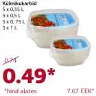 Külmikukarbid 5 x 0,35 L, 5 x 0,5 L, 5 x 0, 75 L , 5 x 1 L