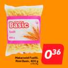 Makaronid Fusilli,
Rimi Basic, 400 g