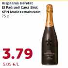 Allahindlus - Hispaania Heretat
El Padruell Cava Brut
KPN kvaliteetvahuvein
75 cl