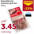 Allahindlus - Maks&Moorits
Armeenia grill-liha
500 g