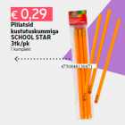 Pliiatsid
kustutuskummiga
SCHOOL STAR
3tk/pk
1 komplekt