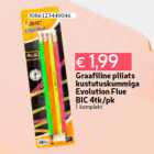 Graafiline pliiats
kustutuskummiga
Evolution Flue
BIC 4tk/pk
1 komplekt