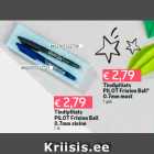 Tindipliiats
PILOT Frixion Ball
0.7mm sinine
1 tk; Tindipliiats
PILOT Frixion Ball*
0.7mm must
1 gab.