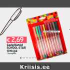 Allahindlus - Geelpliiatsid
SCHOOL STAR
10 tk/pk
1 komplekt