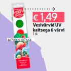 Vesivärvid UV
kaitsega 6 värvi
1 tk