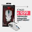 Allahindlus - Juhtmevaba
mängurihiir
HAVIT MS997
1 tk