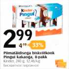 Allahindlus - Piimatäidisega biskviitkook Pingui kakaoga, 8-pakk