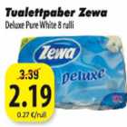 Allahindlus - Tualettpaber  Zewa Deluxe Pure White 8 rulli