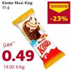 Allahindlus - Kinder Maxi King
35 g