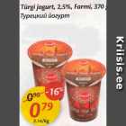 Türgi jogurt, 2,5%, Farmi, 370 g