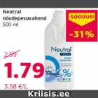 Neutral
nõudepesuvahend
500 ml