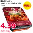 Allahindlus - Nõo Lihavürst
Sweet-Chilli sealiharullid
530 g