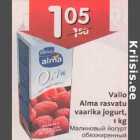 Valio Alma rasvatu vaarika jogurt,1kg