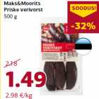 Allahindlus - Maks&Moorits
Priske verivorst
500 g