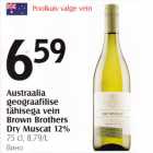 Austraalia geograafilise tähisega vein Brown Brothers Dry Muscat