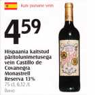 Allahindlus - Hispaania kaitstud päritolunimetusega vein Castillo de Covanegra Monastrell reserva 