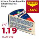 Allahindlus - Käserei Dorblu Royal Blu
sinihallitusjuust
100 g