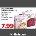 PRANTSUSMAA LAUAVEIN FRANZIA 3L White 10,5%,Red 11%