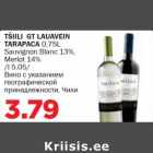 Allahindlus - TŠIILI GT LAUAVEIN TARAPACA 0,75L Sauvignon Blanc 13%,Merlot 14%