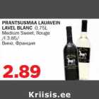 PRANTSUSMAA LAUAVEIN LAVEL BLANC 0,75L Medium Sweet, Rouge