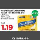 Allahindlus - VUOKKOSET SLIM NORMAL WINGS HÜGIEENISIDE 14tk