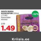 Allahindlus - SANTA MARIA KOOKOSPIIM 200ml