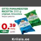 Allahindlus - OTTO PIIMAMEISTER
RICOTTA 200 g