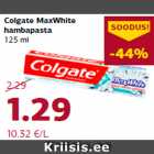 Allahindlus - Colgate MaxWhite
hambapasta
125 ml