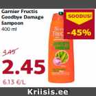 Allahindlus - Garnier Fructis
Goodbye Damage
šampoon
400 ml