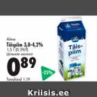 Allahindlus - Alma
Täispiim 3,8-4,2%