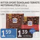 Allahindlus - RITTER SPORT ŠOKOLAAD TERVETE METSPÄHKLITEGA 100 G