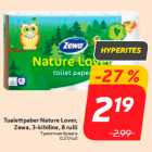 Allahindlus - Tualettpaber Nature Lover,
Zewa, 3-kihiline, 8 rulli
