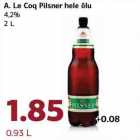 Allahindlus - A. Le Coq Pilsner hele õlu
4,2%
2 L