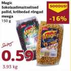 Allahindlus - Magic
šokolaadimaitselised
pallid, krõbedad rõngad
meega
150 g