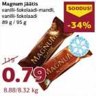 Allahindlus - Magnum jäätis
vanilli-šokolaadi-mandli,
vanilli-šokolaadi
89 g / 95 g