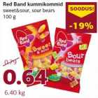 Allahindlus - Red Band kummikommid
sweet&sour, sour bears
100 g