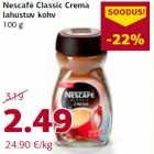 Allahindlus - Nescafé Classic Crema
lahustuv kohv
100 g