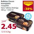 Allahindlus - Balbiino Classic
koorejäätis