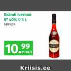 Allahindlus - Brändi Iverioni 
5* 40% 
0,5 L