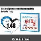 Assorti piimašokolaadikompvekid Estonia 126 g