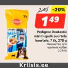 Allahindlus - Pedigree Dentastix
närimispulk suurtele
koertele, 7 tk, 270 g