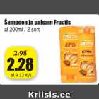 Šampoon ja palsam Fructis