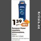 Allahindlus - Šampoon Power
meestele,
kõõmavastane,
Nivea,
250 ml