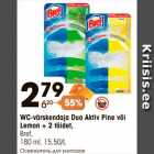 Allahindlus - WC-värskendaja Duo Aktiv Pine või
Lemon + 2 täidet,
Bref,
180 ml