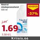 Allahindlus - Neutral
nõudepesuvahend
500 ml